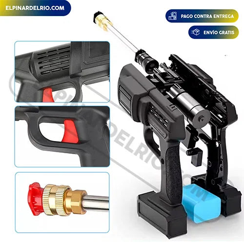 HIDROLAVADORA INALAMBRICA DE ALTA PRESION CON DOS BATERIA + MALETIN Y TAPETE GRATIS