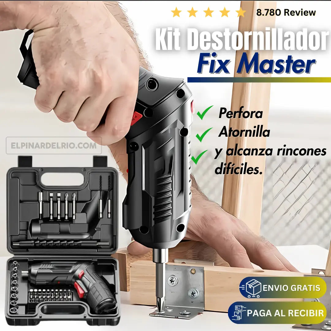 KIT Destornillador Recargable Fix Master 50%OFF