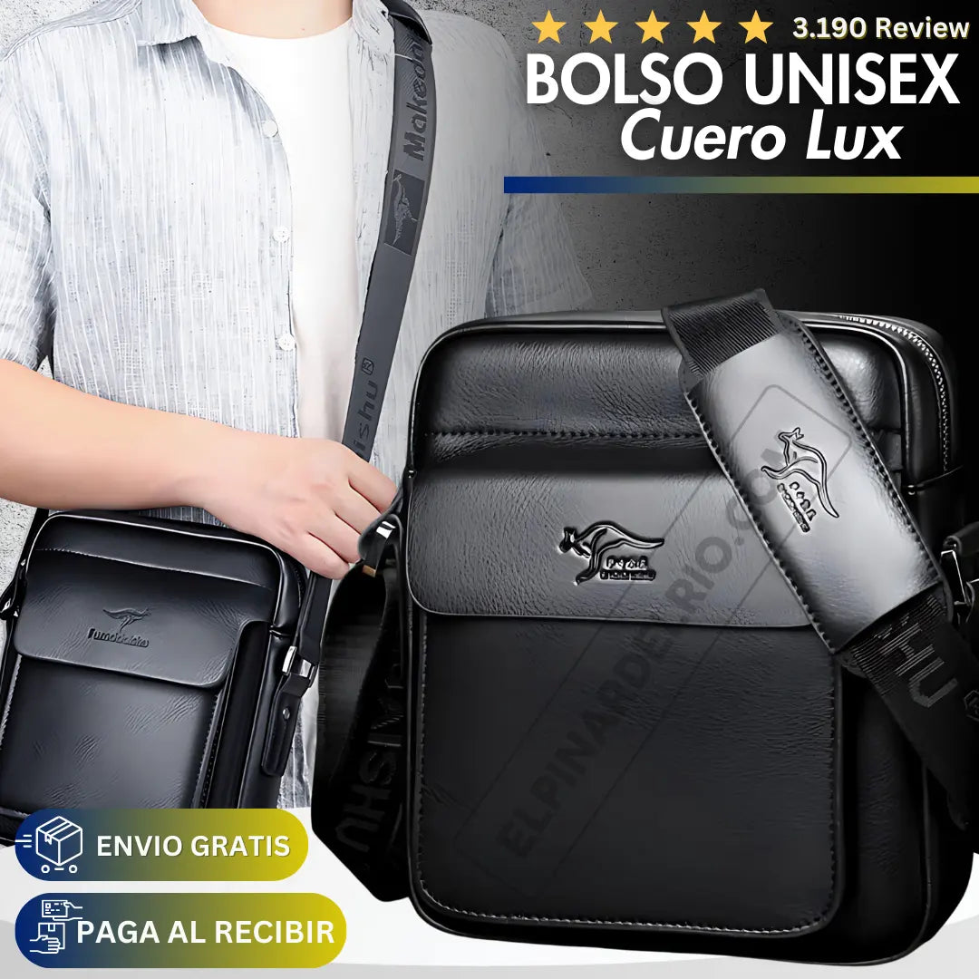 Bolso Unisex Cuero Lux 50%OFF
