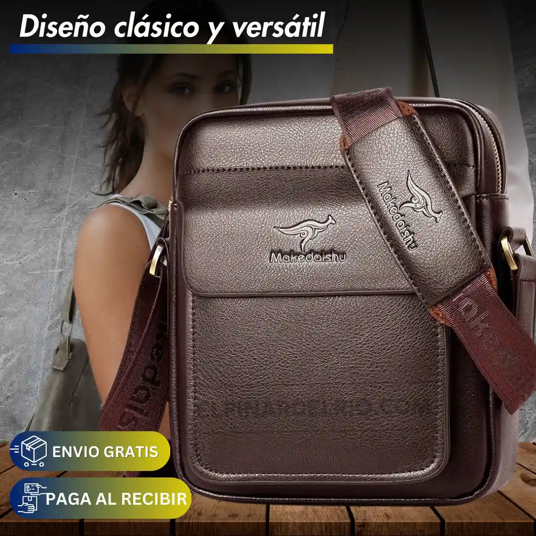 Bolso Unisex Cuero Lux 50%OFF