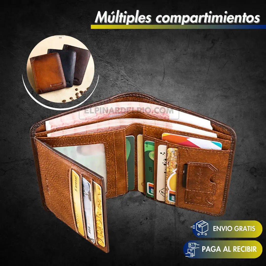 Billetera para hombres CUERO LUX 50%OFF