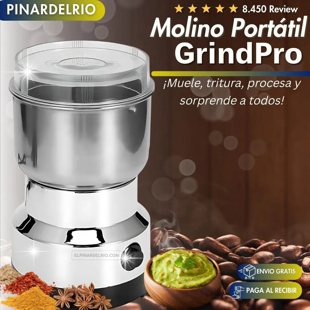 Molino Eléctrico Portátil GrindPro