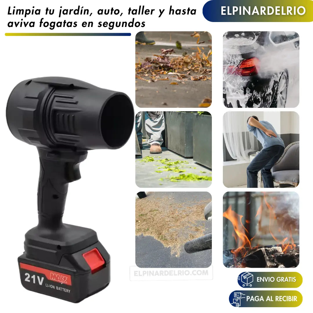 Soplador Secador TurboMax Cyclone+ 2 BATERIAS RECARGABLES