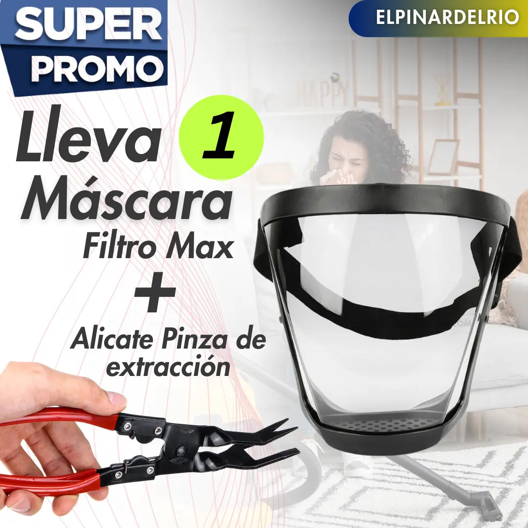 Combo Mascaras Protectoras Filtro Max + Alicate Pinza