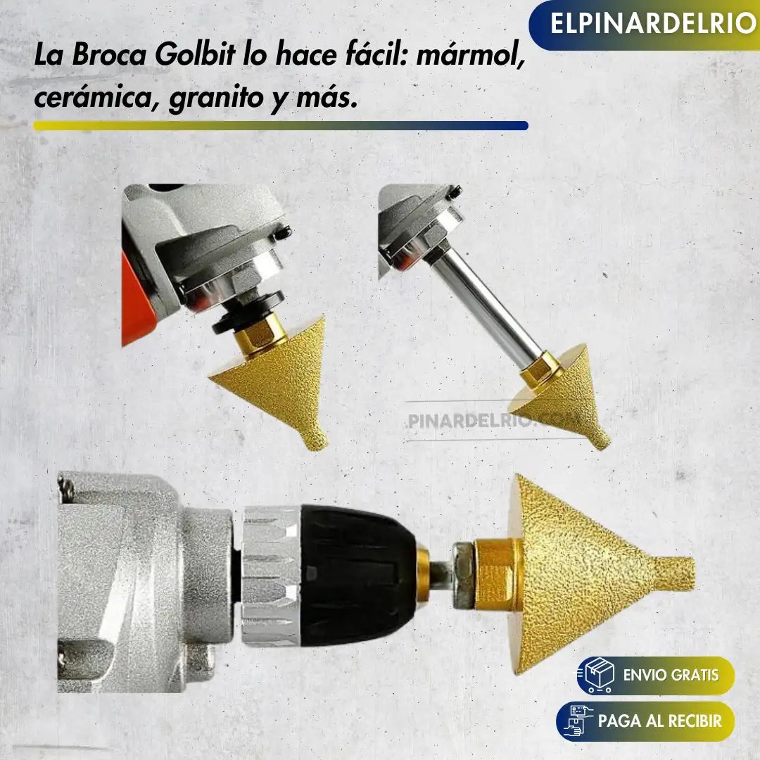 PAGUE 1 Y LLEVE 2 Broca de Diamante GoldBit TKT