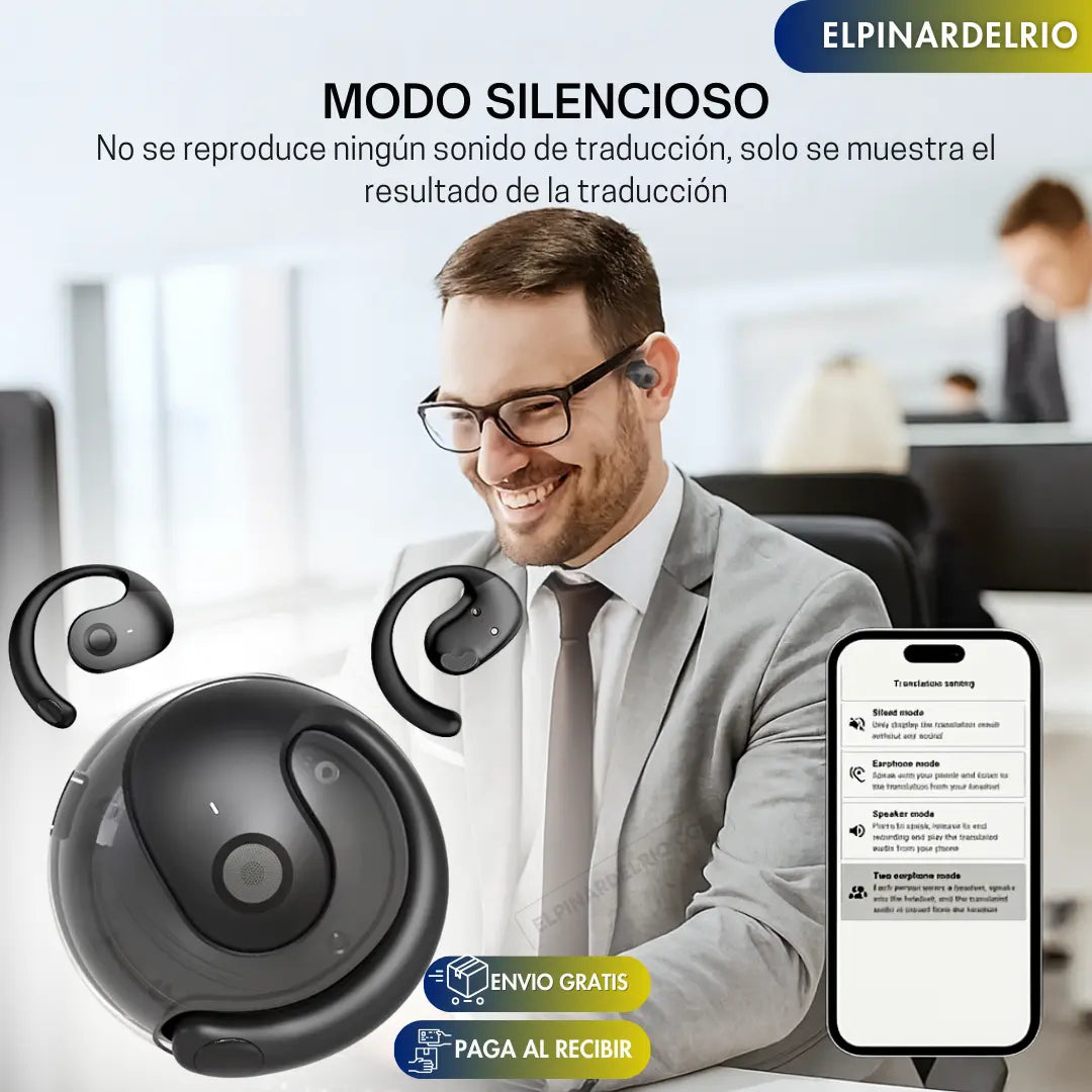 Audífonos inalámbricos Translate Air PRO TKT + Holder de Regalo