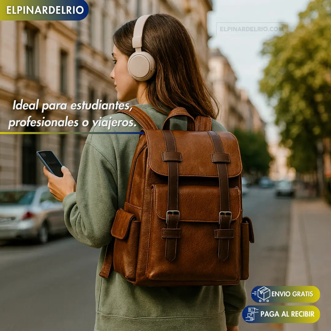 Mochila de cuero Unisex EliteCarry
