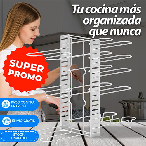 🍳 CookPro™ | Organizador de Ollas Sartes y Tapas