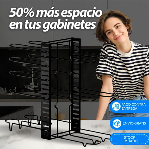🍳 CookPro™ | Organizador de Ollas Sartes y Tapas