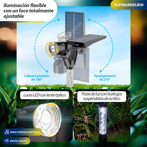 PACK X 2 Luces para exteriores Solar Glow Garden 50%OFF