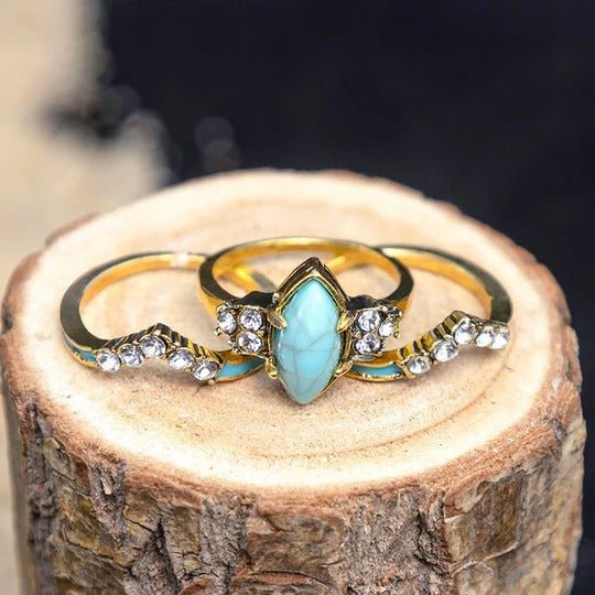 Anillo Turquesa Joyeria fina 3 en 1 50% OFF - ElPinarDelrio
