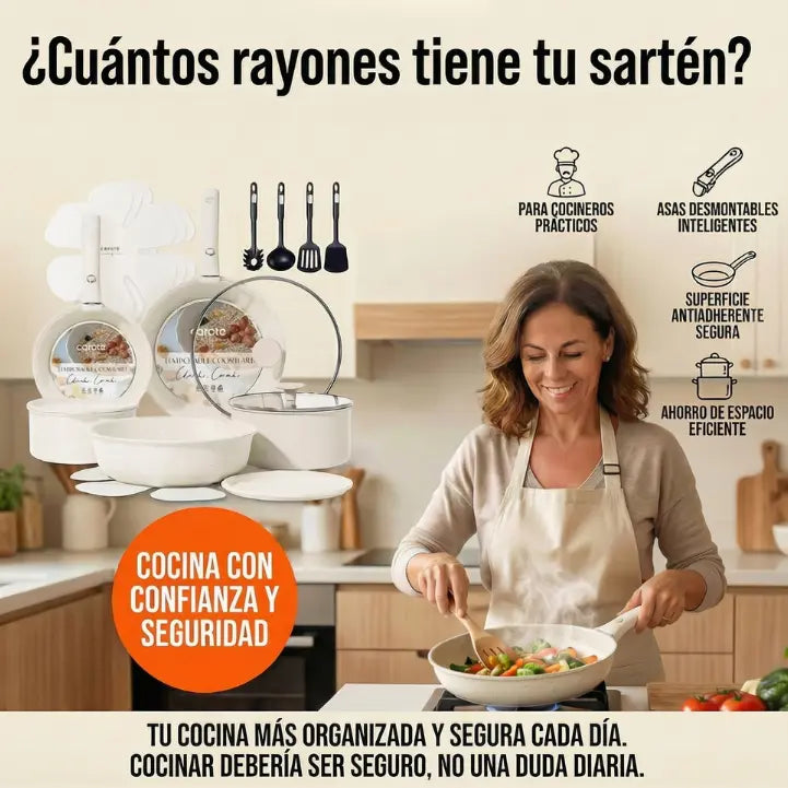 Batería de Cocina Carote Glass Edition 17 pcs