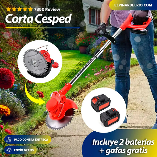 Corta Cesped Inalambrico 2 Baterias 50% OFF