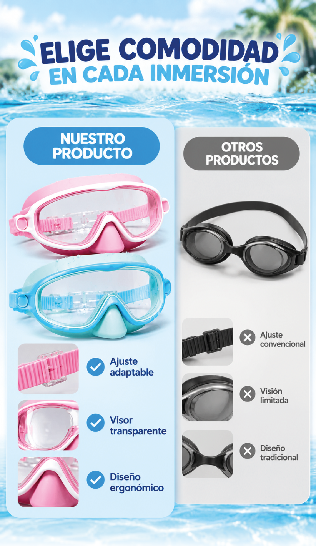 Gafas de natacion HydroVision
