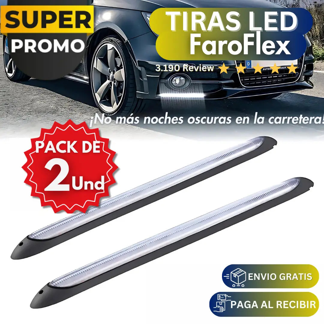 2 Piezas Tiras FaroFlex LED 50% OFF