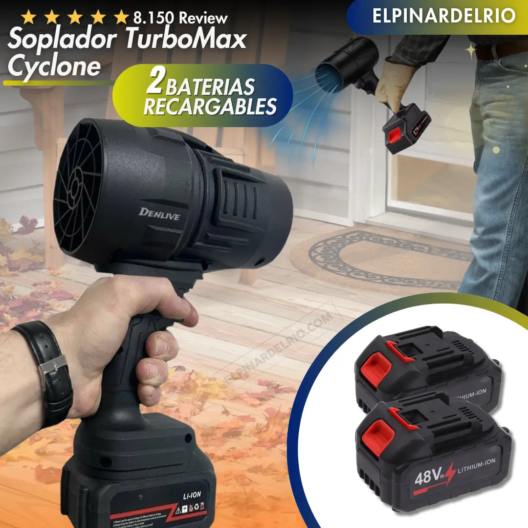 Soplador Secador TurboMax Cyclone+ 2 BATERIAS RECARGABLES – 🇨🇴 PR1
