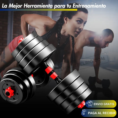 Kit Mancuernas ajustables Flexi Fit % OFF