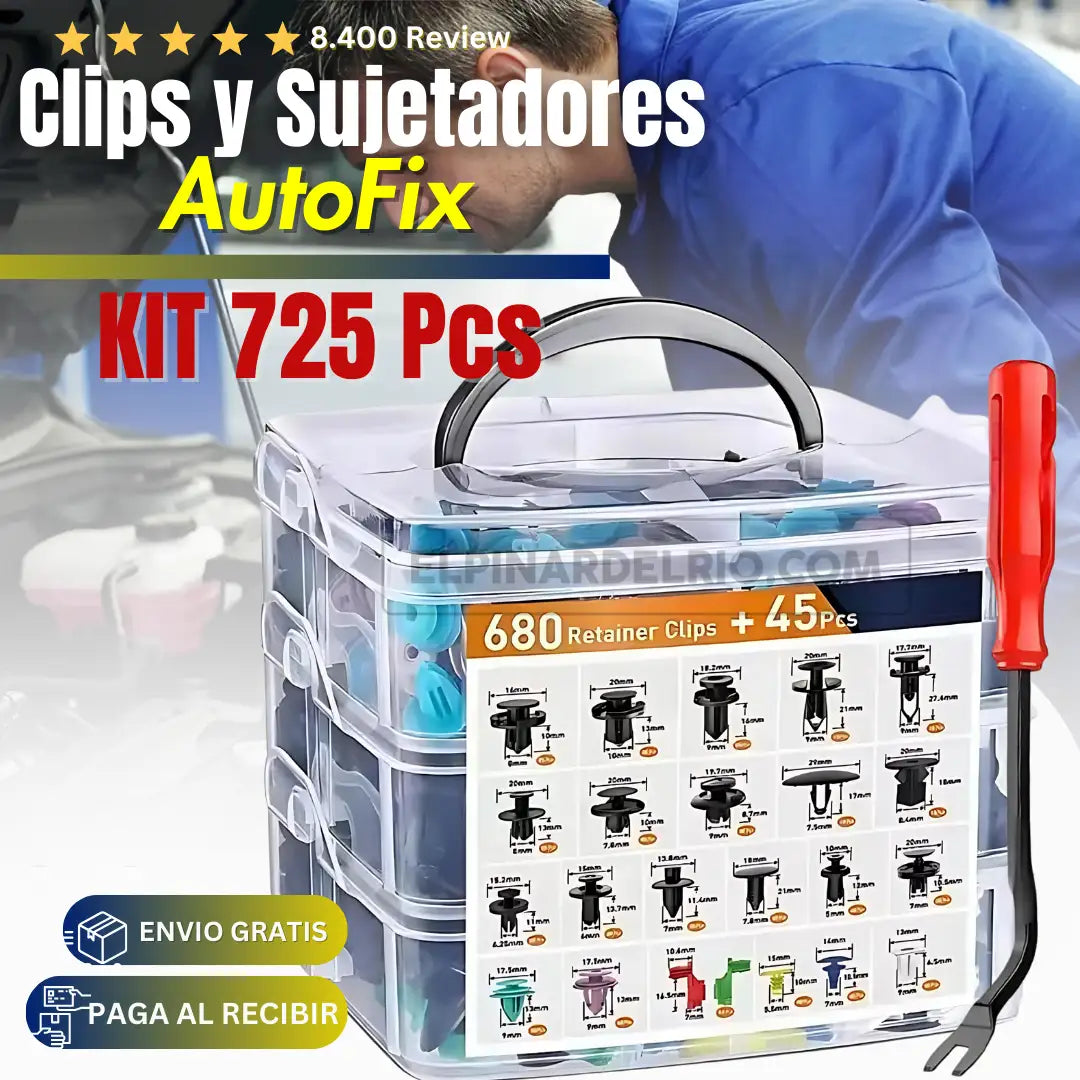 Kit de Clips y Sujetadores AutoFix 50% off