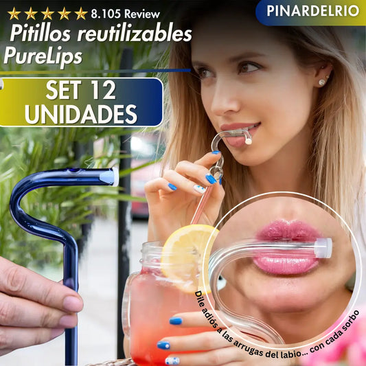 Set de 12 Pitillos reutilizables PureLips