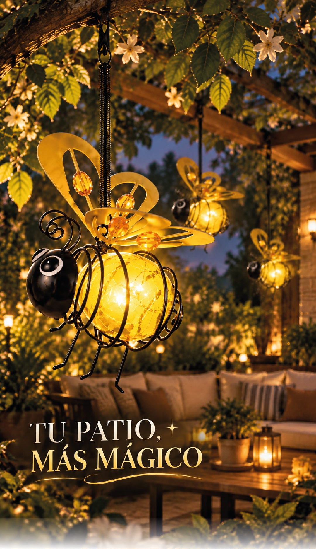 Lampara decorativa Solar Bee Decor