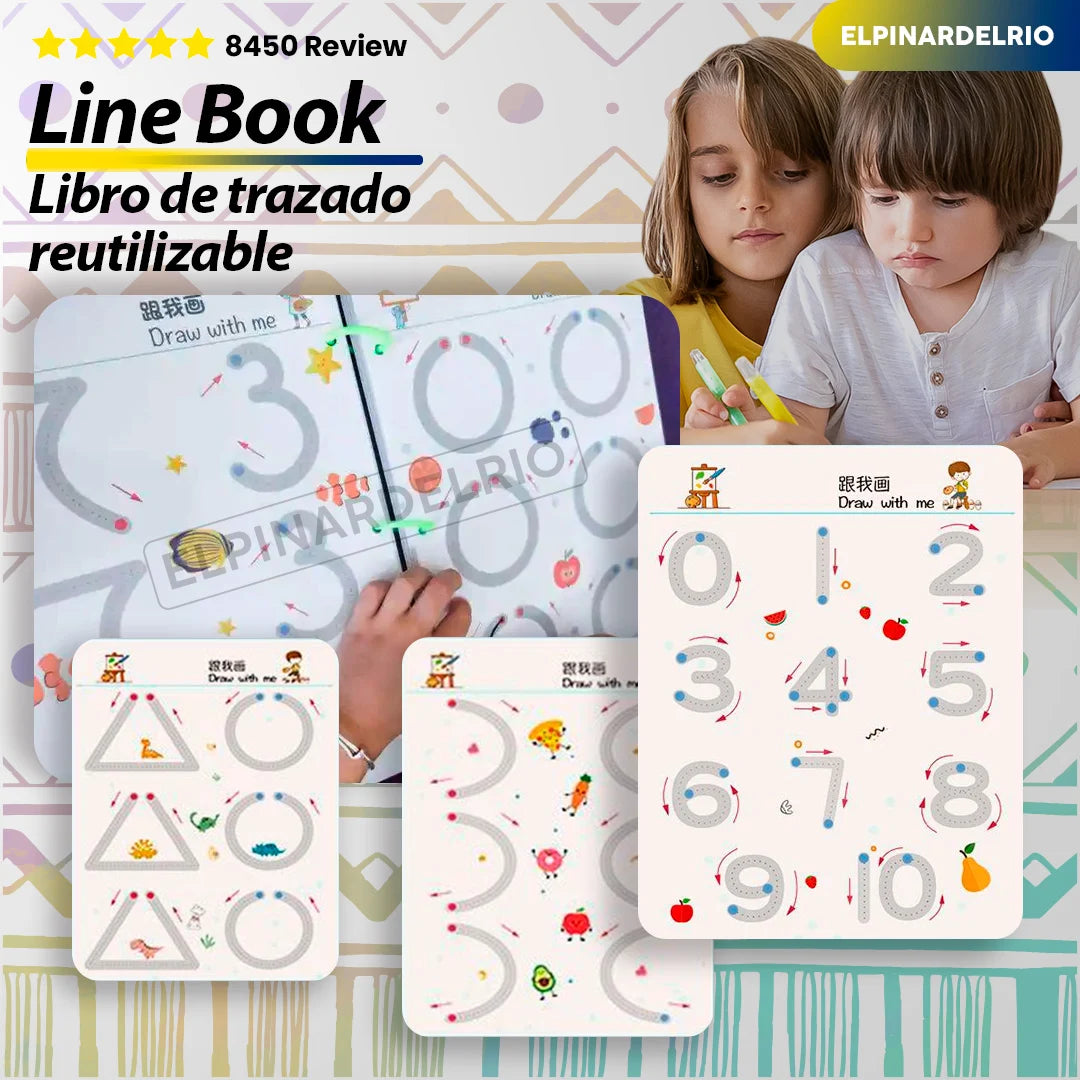 PAGA 1 Y LLEVA 2 libros De trazados Reutilizable Line Book 50%OFF