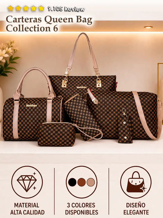 Carteras Queen Bag Collection 6 piezas