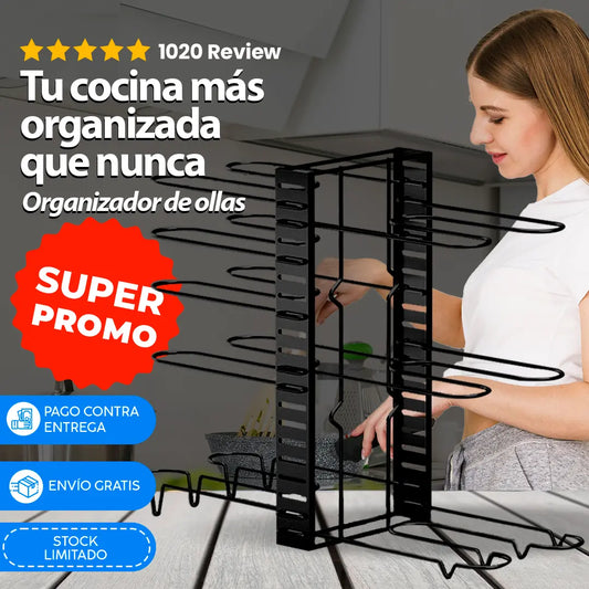 🍳 CookPro™ | Organizador de Ollas Sartes y Tapas