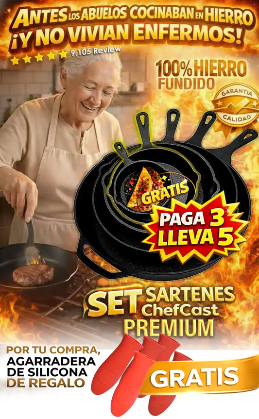 Juego De Ollas Hierro Fundido Premiun 5 Piezas