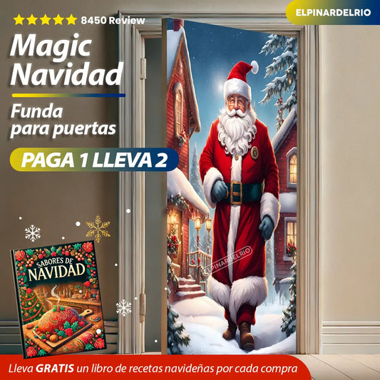 Paga 1 y Lleva 2 Fundas para puertas MagicNavidad +Recetario Navideño REGALO