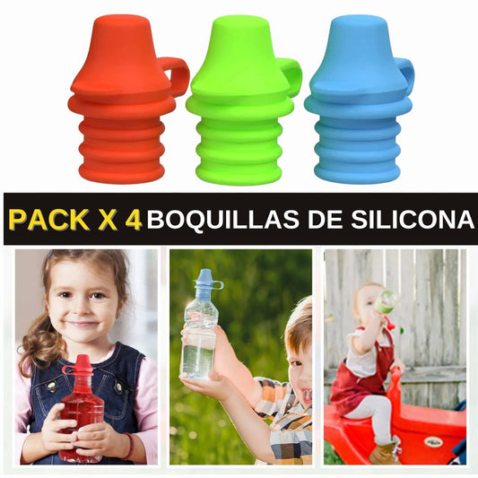 PACK X 4 Boquilla  de silicón BotellaFlex 50%OFF