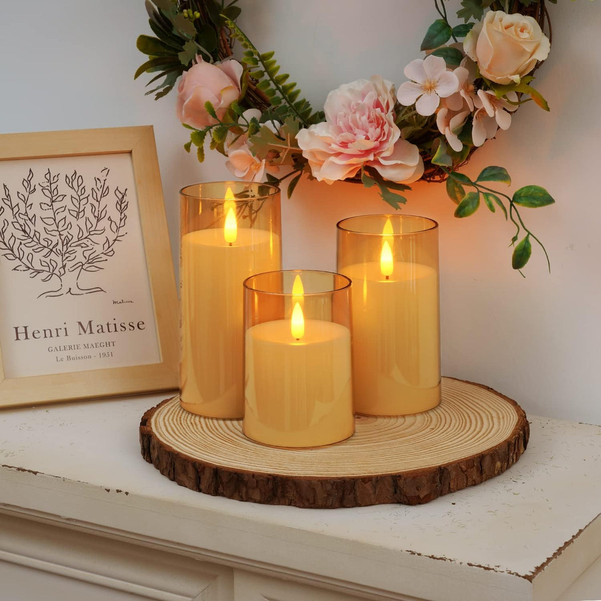 Pack X 3 Velas LED Glow Essence (Usa 2 baterías AAA)