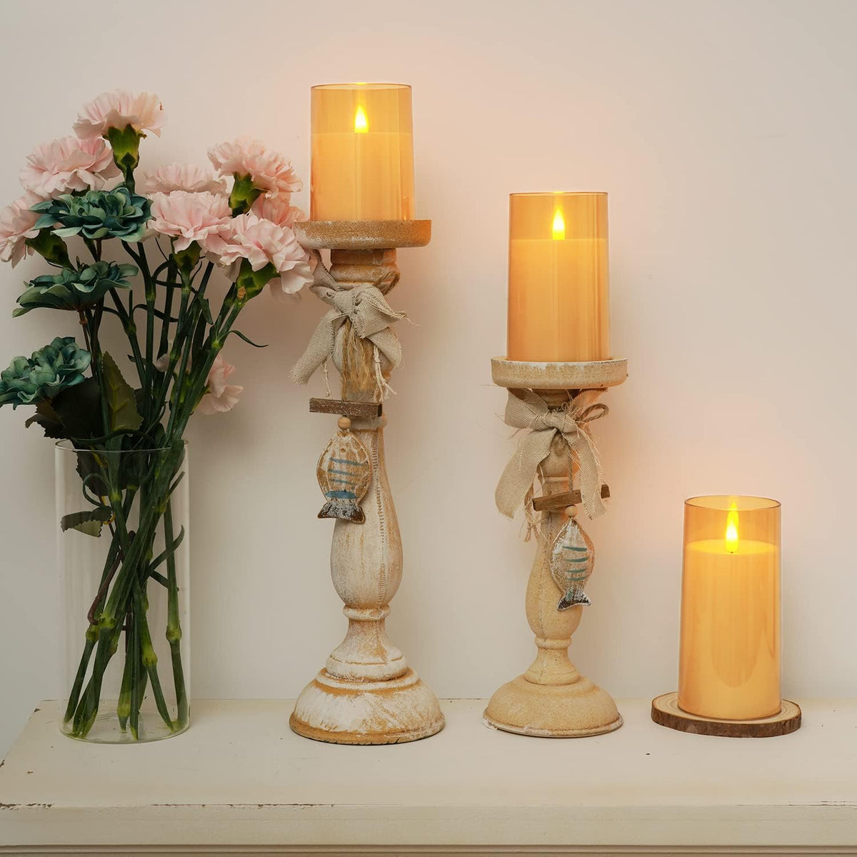 Pack X 3 Velas LED Glow Essence (Usa 2 baterías AAA)