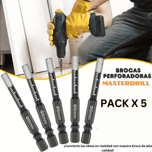 Juego de 5 Brocas Perforadora MasterDrill 50% OFF