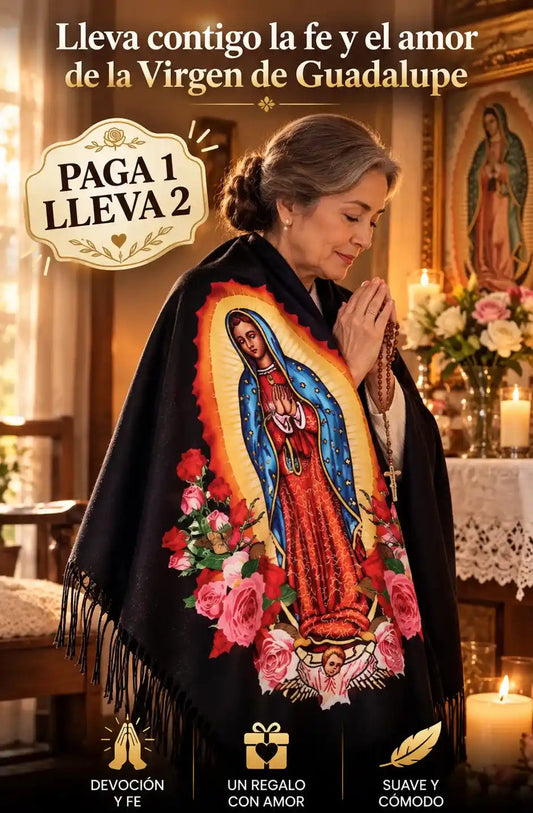 Chal Guadalupe Elegance Color Negro